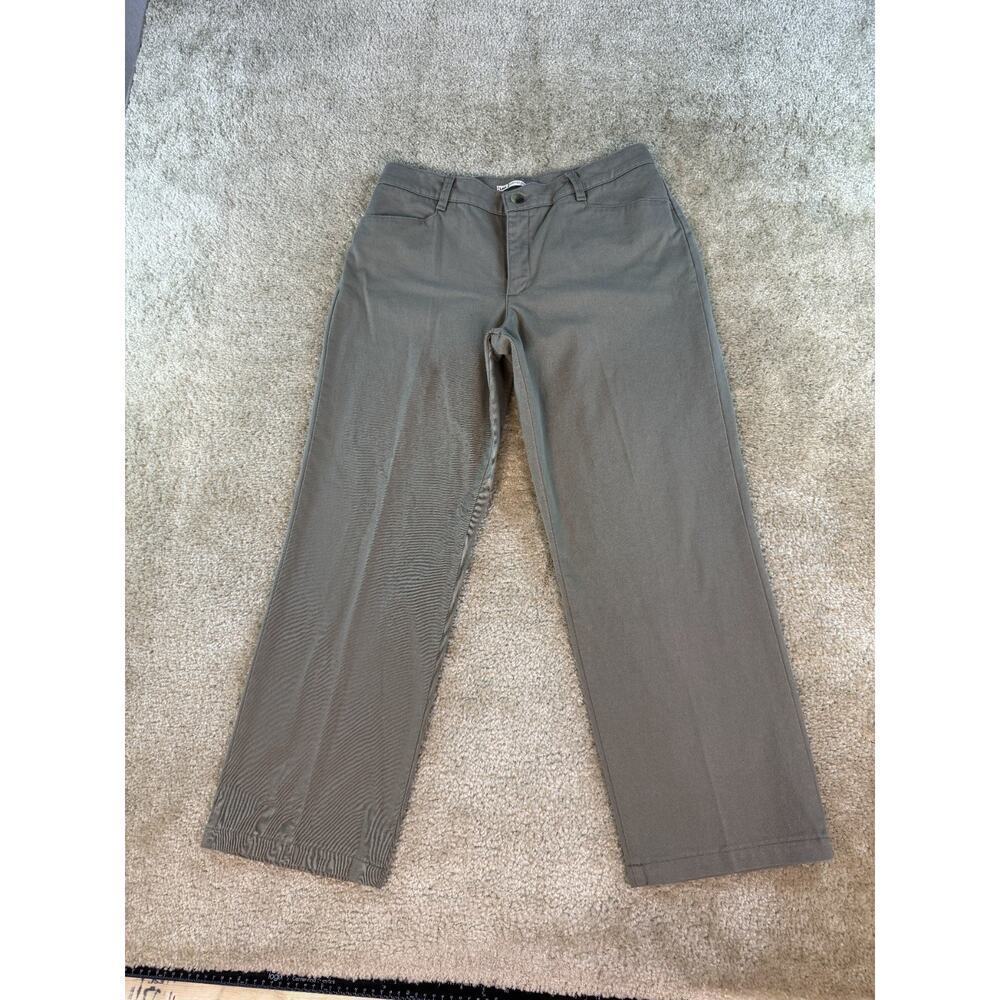Lee Relaxed Straight Leg At The Waist Straight Jeans Womens Sz 14S Olive D767